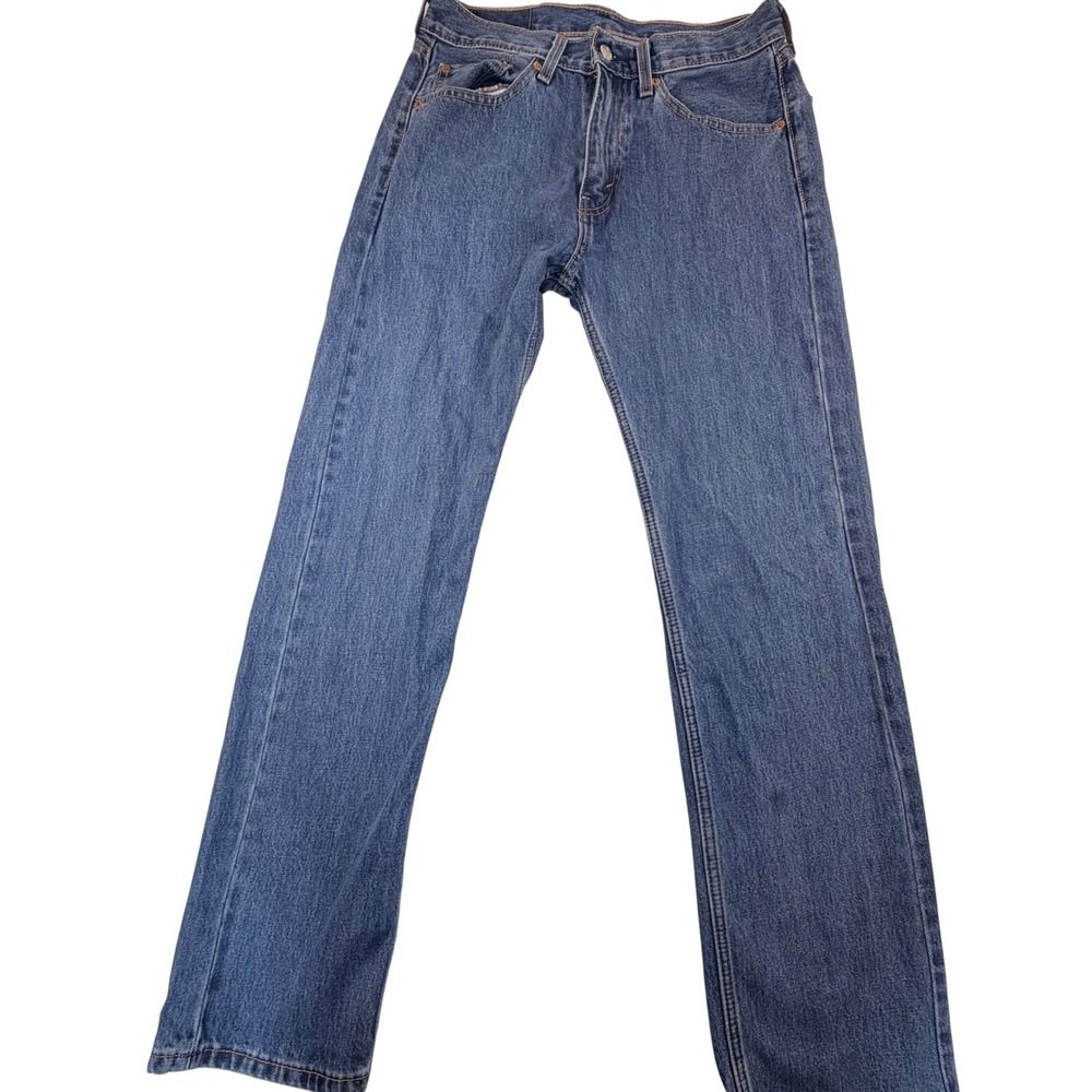Levi's 505 Regular Fit Jeans Men's 31x32 Medium Wash Straight Leg Blue Denim